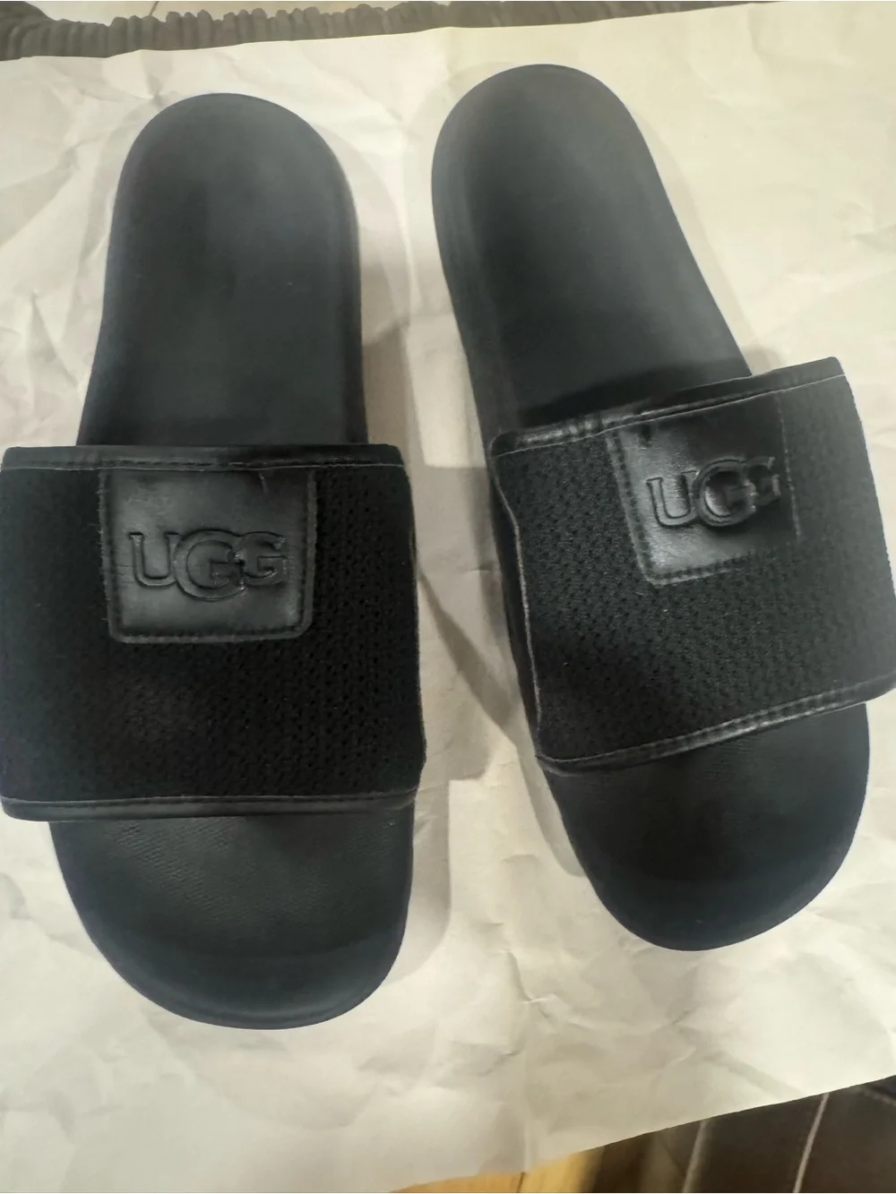 UGG Men's Black Mesh Slide Sandals